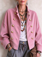 Double-breasted Chic Trendy Corduroy Jacket