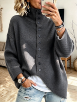 Relaxed Oversized Asymmetric Sweater.