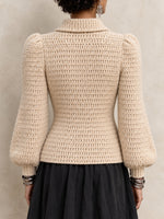 Chic Heart-cutout Knitted Cardigan
