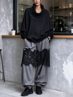 Chic Trendy Cozy Stylish Lounge Lace Sweat Suit