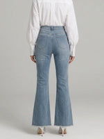 Bohemian Embroidered Rhinestone Flared Jeans