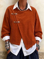 Casual Corduroy Asymmetric Jacket