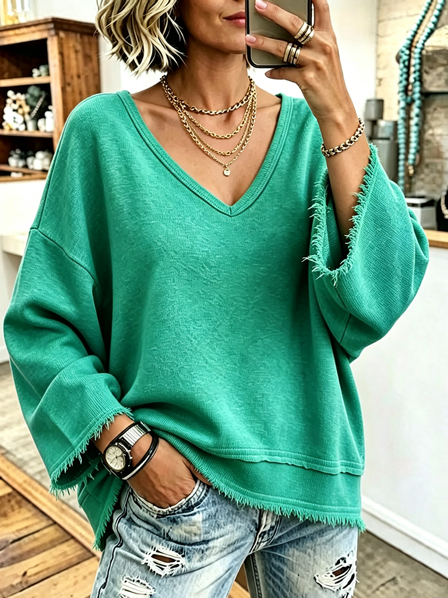 Cozy Vintage-style Washed Sweatshirt