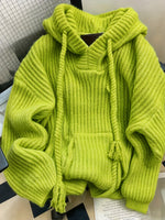 Cozy Chunky-Knit Tasseled Hooded Pullover