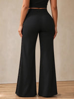 Chic Sheer Lace Wide-Leg Trousers