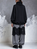 Chic Trendy Cozy Stylish Lounge Lace Sweat Suit