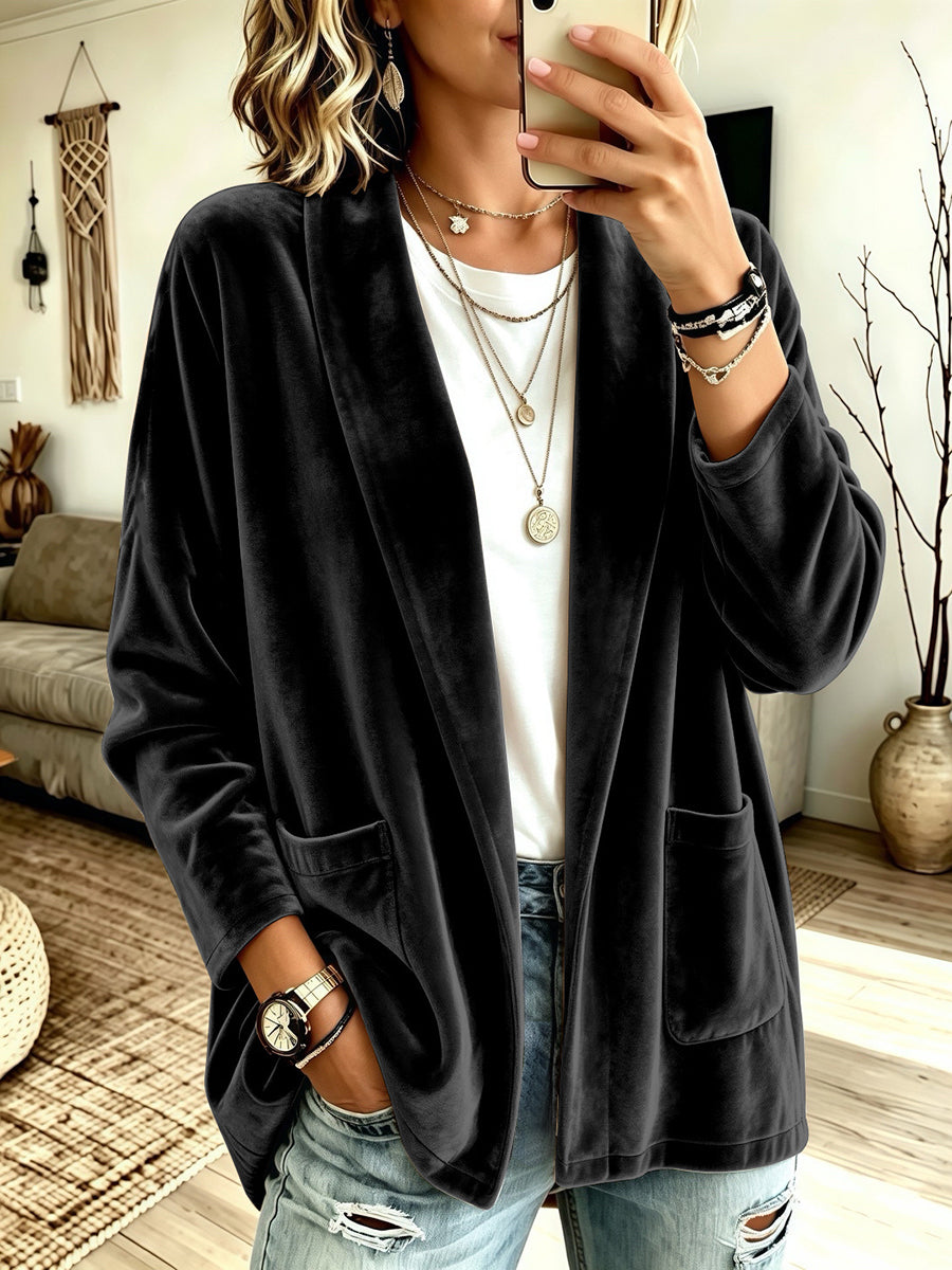 Cozy Velvet Cardigan