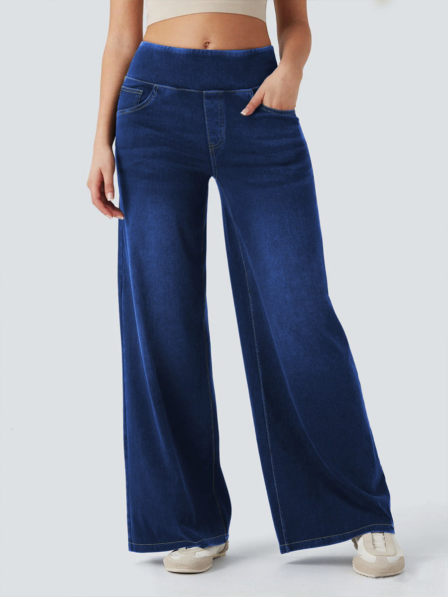 Casual, Comfortable, And Stretchy Elastic-waist Soft Denim Jeans