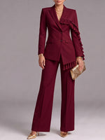Elegant Burgundy Mid Line Pant