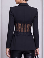 Chic Sheer Lace Corset Blazer