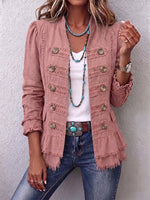 Romantic Lace Patchwork Cotton Linen Boho Jacket