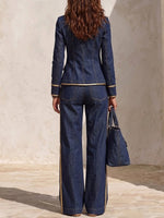 Casual Jeans With Gold Trim
