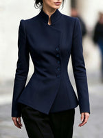 Urban Asymmetric Button-Up Tailored Blazer