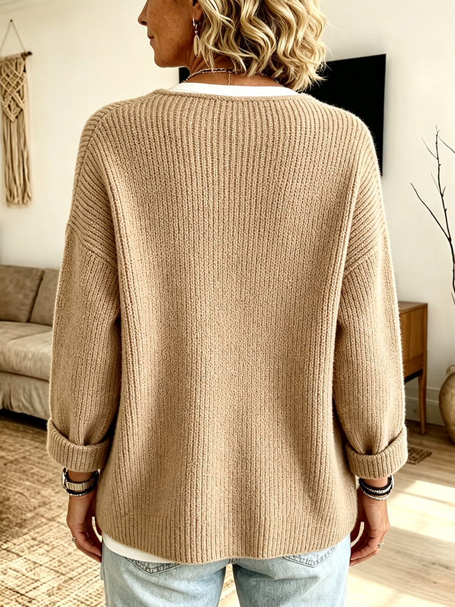 2026 Cozy Ribbed Asymmetrical Knit Cardigan