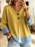 Color-block Knit Cardigan