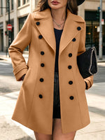 Cozy Classic Double-Breasted Wool-Blend Trench Coat