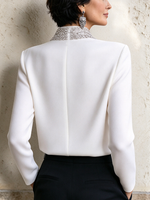 Elegant Formal Sparkling Embellished Blouse