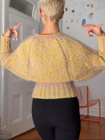 Chic Reversible Polka-dot Wool-blend Knit Zip-up Cardigan